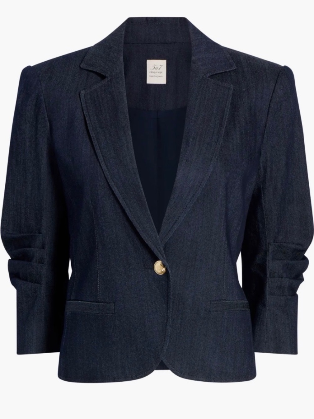 Cinq à Sept Crop Blazer Denim